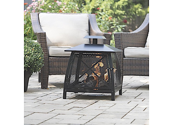 Blue Sky Outdoor Living 20” Square Wood Burning Outdoor Fireplace with 360-Degree View  • WBF20