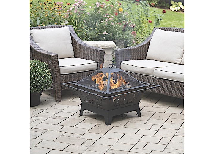 Blue Sky Outdoor Living 31” Square Wood Cowboy Fire Pit • WBFP31SQ-GF