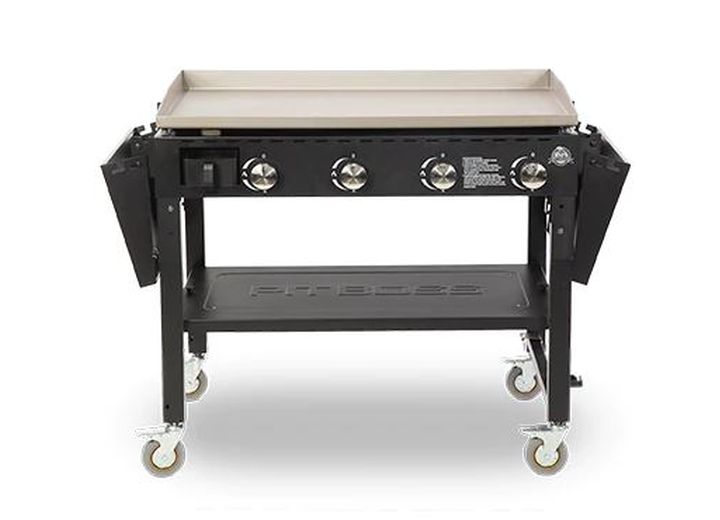 Pit Boss Standard 4-Burner Griddle with Side Shelves  • 10554