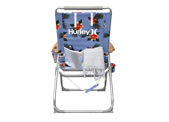 E-Z Up Hurley Hi-Boy Wood Arm Beach Chair – Sky  • CHHRHBMSKY