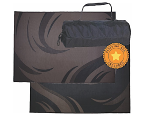 Ming's Mark  Reversible RV Patio Mat - Black & Brown Swish Design - 8' x 18'  • SD8181