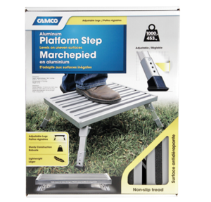 Camco Aluminum Step Platform - Adjustable Legs  • 43676