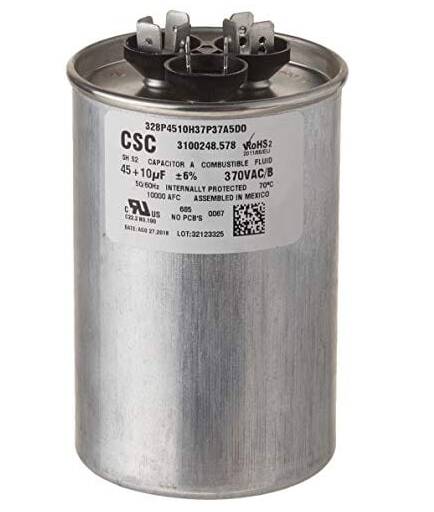 Dometic A/C Run Start Fan Capacitor 45/10 MFD • 3311563.000