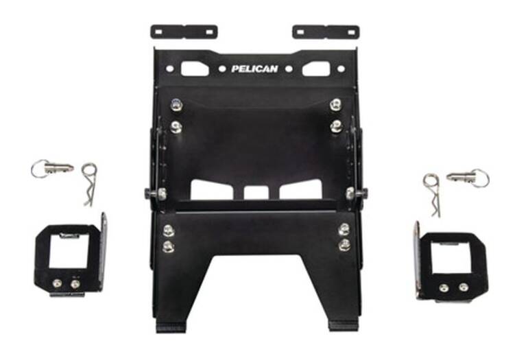 Pelican Cargo Case Side Mount (Toyota Deck Rail) - Black • SIDEMT-001B-BLK