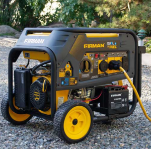 Firman 10000-Watt Hybrid Dual Fuel Portable Generator - Recoil/Electric Start, Gasoline/LPG  • H08051