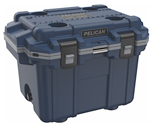 Pelican 30-Quart Elite Cooler - Pacific Blue/Gray  • 30Q-1-PACBLUGRY