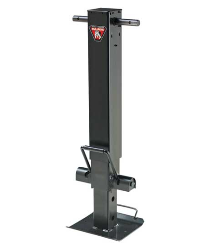 Bulldog Twin Cam HD Square Trailer Jack, 25,000 lbs. Support Capacity, Side Wind, 12-1/2 in. Travel, No Handle  • 182700