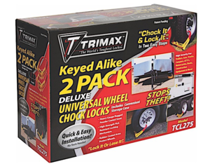 Trimax Deluxe Universal Keyed Alike Wheel Chock Lock - 2-Pack  • TCL275