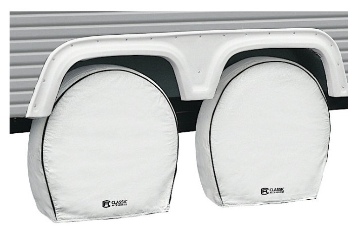 Classic Accessories RV Deluxe Wheel Covers - White  • 80-223-172302-00