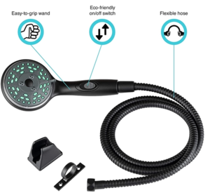 Dura Faucet Self-Pressurizing Handheld Shower Kit - Matte Black  • DF-SA432K-MB