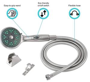 Dura Faucet Self-Pressurizing Handheld Shower Kit - Satin Nickel • DF-SA432K-SN