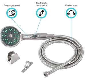 Dura Faucet Self-Pressurizing Handheld Shower Kit - Satin Nickel  • DF-SA432K-SN