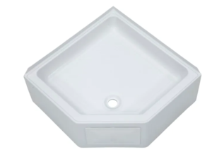 Lippert Corner Shower Pan with Center Drain; 27