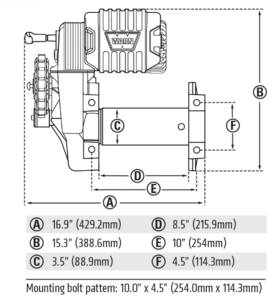 Warn M8274-S 10,000lb Winch with Synthetic Rope • 106175