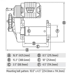 Warn M8274-S 10,000lb Winch with Synthetic Rope  • 106175