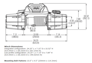 Warn Zeon 8000lb Winch with Spydura Synthetic Rope  • 89305