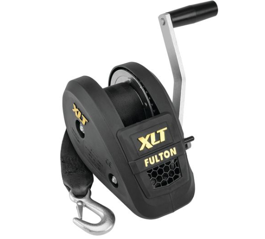 Fulton XLT Marine Trailer Winch, Single-Speed, 1,500 lbs. Capacity, 20 ft. Strap, 8 in. Handle  • 142311