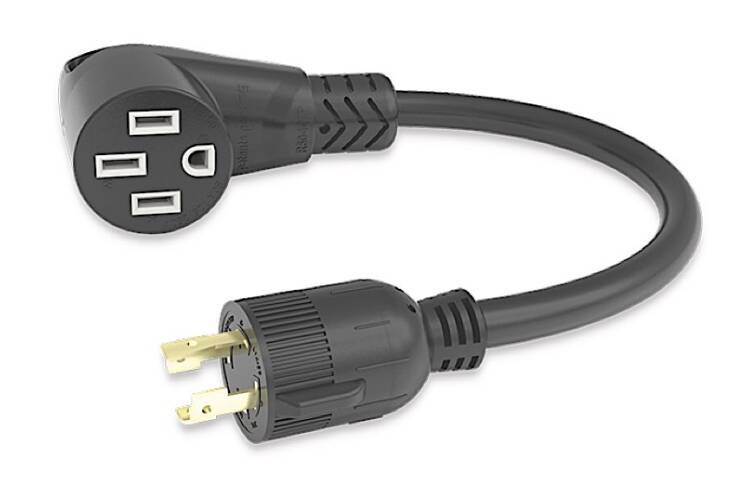 Furrion Pigtail Adapter 50A RV Connector to 30A 4-Prong Plug - Black • 2021123845