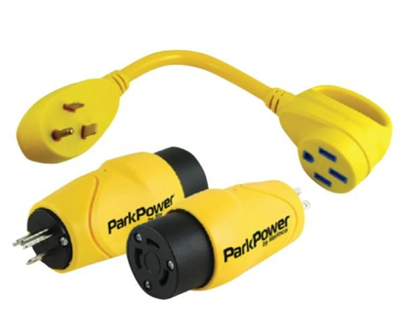 ParkPower Go Anywhere Power Conversion Kit with Handle Grip (30A Male x 15A Male x 50A Female)  • 50GOA