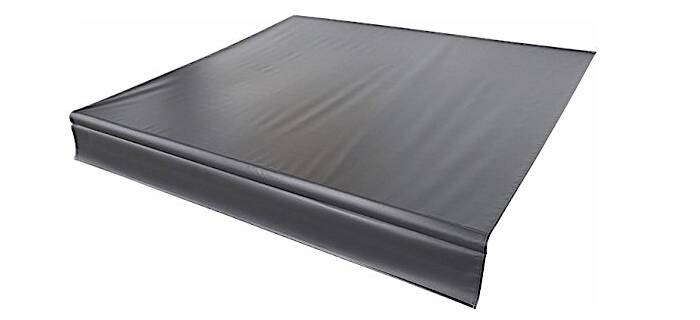Lippert 13'W x 8' Ext. Vinyl Solid Black Universal Replacement RV Awning Fabric with Black Weather Cover • V000334368