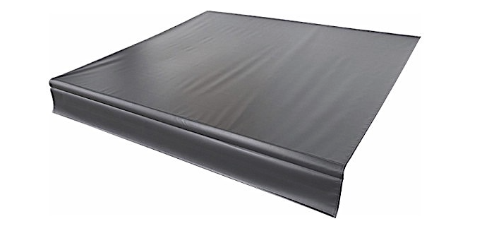 Lippert 13'W x 8' Ext. Vinyl Solid Black Universal Replacement RV Awning Fabric with Black Weather Cover  • V000334368