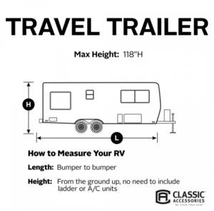 Classic Accessories PolyPRO3 Travel Trailer Cover - Model 6 - 30'-33' • 73663