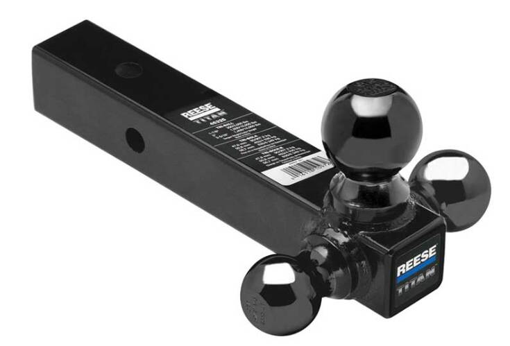 Draw-Tite Titan Tri-Ball Trailer Hitch Ball Mount, 14,000 lbs. Capacity, Heavy Duty, Fits 2-1/2 in. Receiver, Black • 45325