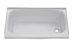 Lippert White Plastic Rectangular Bath Tub with Right Hand Drain (40