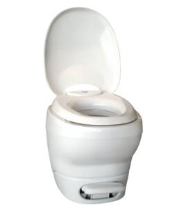 Thetford Bravura High Profile RV Toilet With Water Saver Sprayer - White • 31100