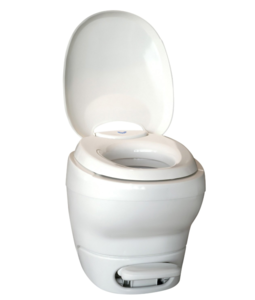 Thetford Bravura High Profile RV Toilet With Water Saver Sprayer - White  • 31100