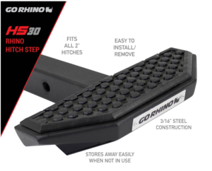 Go Rhino HS-30 Textured Black Hitch Step for 2