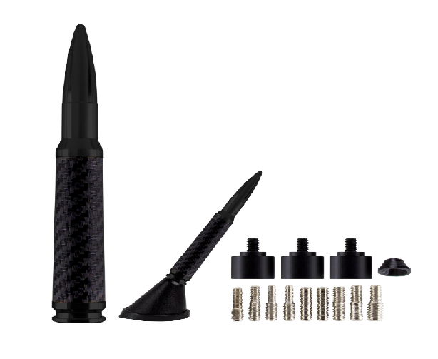 AmmoTenna Black Carbon Fiber Wrap - .50 Caliber Replica Antenna  • 50CFB