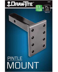 Draw-Tite Pintle Hook Mounting Plate, 12,000 lbs. Capacity, Fits 2 in. Receiver  • 63057