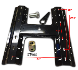 PopUp 5th Wheel Rail Plate for FlipOver Gooseneck Hitches  • CAG-FO