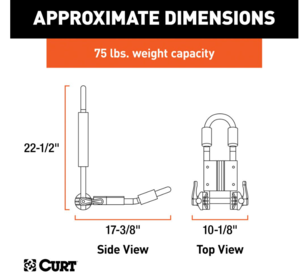 Curt Adjustable Aluminum Roof Rack Kayak Holders  • 18320