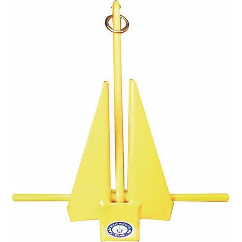 Greenfield 11 lb Yellow Vinyl Coated Iron Slip Ring Fluke Anchor  • 669-11-Y