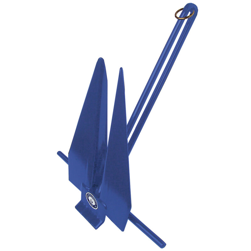 Greenfield 6 lb Blue Vinyl Coated Iron Slip Ring Fluke Anchor  • 669-6-R