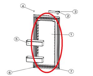 Norcold Lower Right Hand Side Refrigerator Panel Door Liner for Norcold 1200, 1210 Models  • 634070