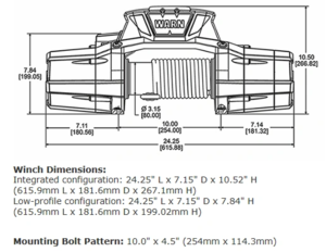 Warn Winch Zeon Platinum 10K  • 92810