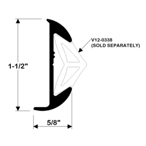 Taco Clear Anodized Aluminum Flexible Insert Rub Rail  • A11-0638TAL12D