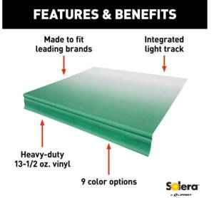 Lippert Solera Universal Vinyl Replacement Fabric for 16' RV Awning - Green Fade • V000345099