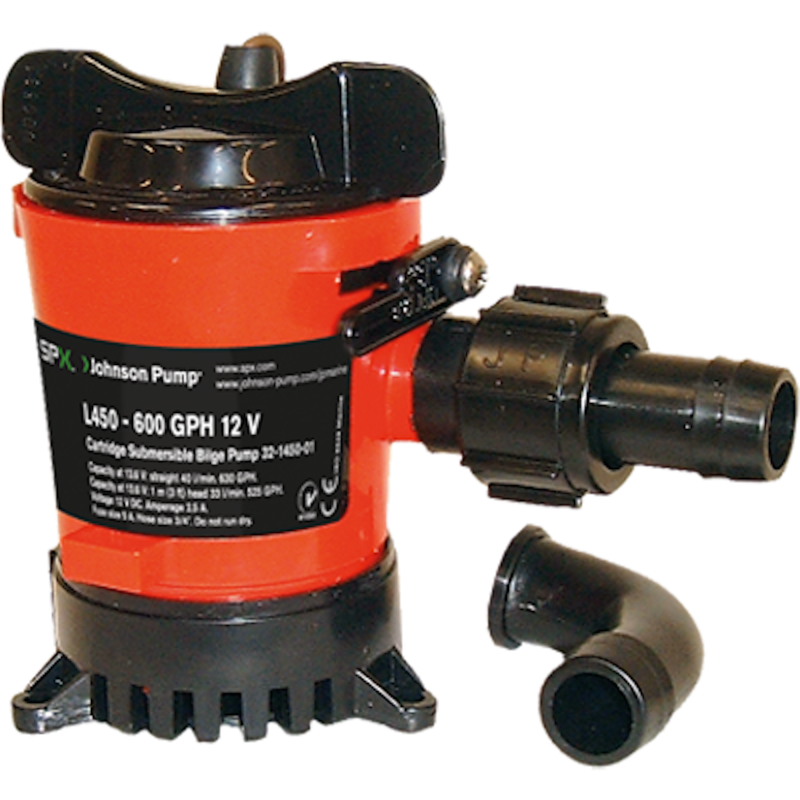 Johnson Pump 12 V 498 GPH Electric Impeller Submersible Bilge Pump  • 32503