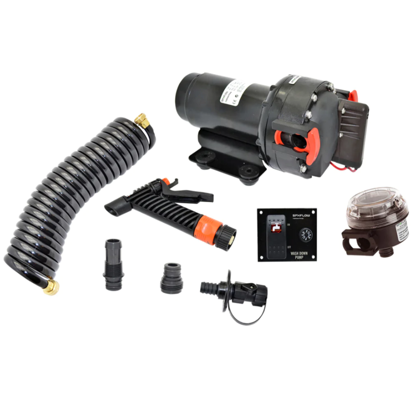 Johnson Pump Aqua Jet 5.2 GPH Washdown Pump Kit W/Hose - 12V  • 64534