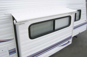 Carefree 12.5' x 3.5' Vinyl Solid White Slide-Out Replacement RV Awning Fabric  • DG1500042