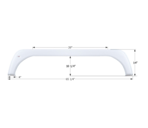 Icon Polar White Tandem Fender Skirt for KZ Frontier Model 65-1/4