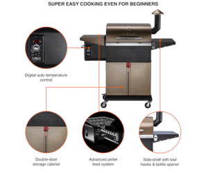 Z Grills Flame Elite Bronze Pellet Grill  • ZPG-600D