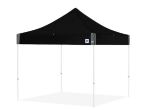 E-Z Up Eclipse 10' x 10' Shelter - Black Top / White Steel Frame  • EC3STL10KFWHTBK