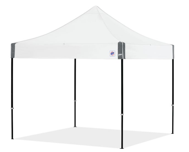 E-Z Up Eclipse 10' x 10' Shelter - White Top / Black Steel Frame  • EC3STL10KFBKTWH