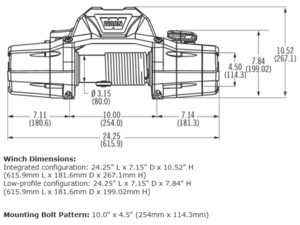 Warn ZEON 8 8000lb Recovery Winch w/ Steel Rope  • 88980