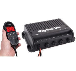 Raymarine Ray90 25W RF Black Fixed Mount Modular Dual-Station VHF Radio  • E70492